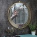 Gold Feather Wall Mirror